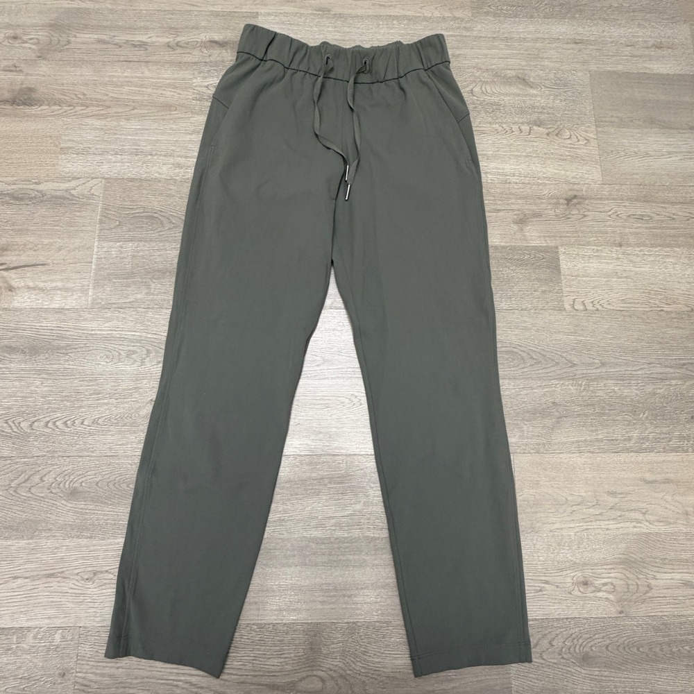 Lululemon On the Fly 7/8 Pant Womens 4 Grey Sage Luxtreme Drawstring